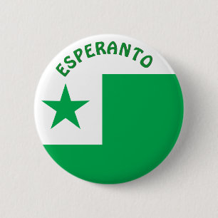 Badge Rond 5 Cm Drapeau d'espéranto,