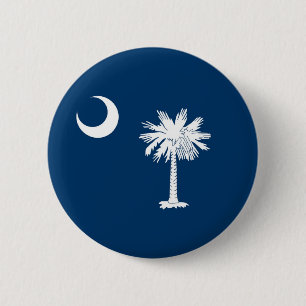 Badge Rond 5 Cm Drapeau d'état de la Caroline du Sud