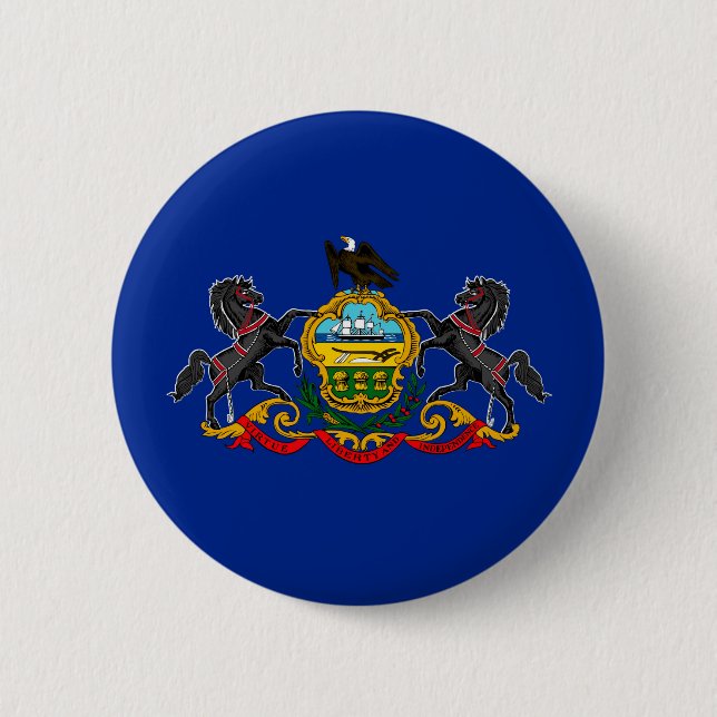 Badge Rond 5 Cm Drapeau d'État de Pennsylvanie (Devant)