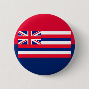 Badge Rond 5 Cm Drapeau d'État d'Hawaii