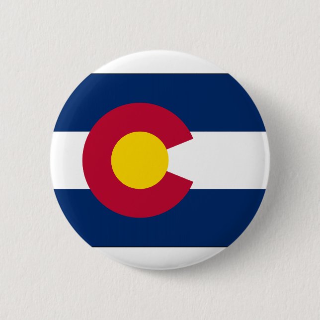 Badge Rond 5 Cm Drapeau d'état du Colorado (Devant)