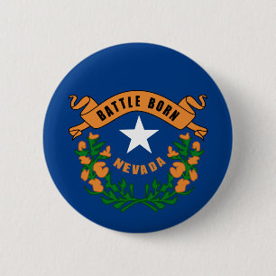 Badge Rond 5 Cm Drapeau d'état du Nevada