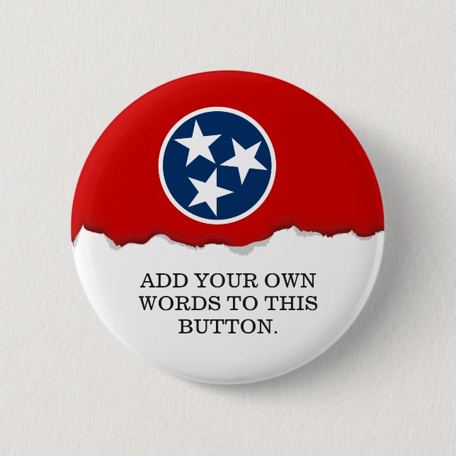 Badge Rond 5 Cm Drapeau d'état du Tennessee (Devant)