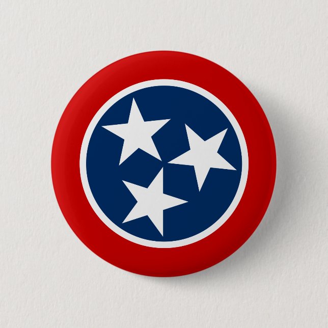 Badge Rond 5 Cm Drapeau d'état du Tennessee (Devant)