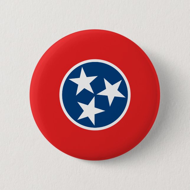 Badge Rond 5 Cm Drapeau d'état du Tennessee (Devant)