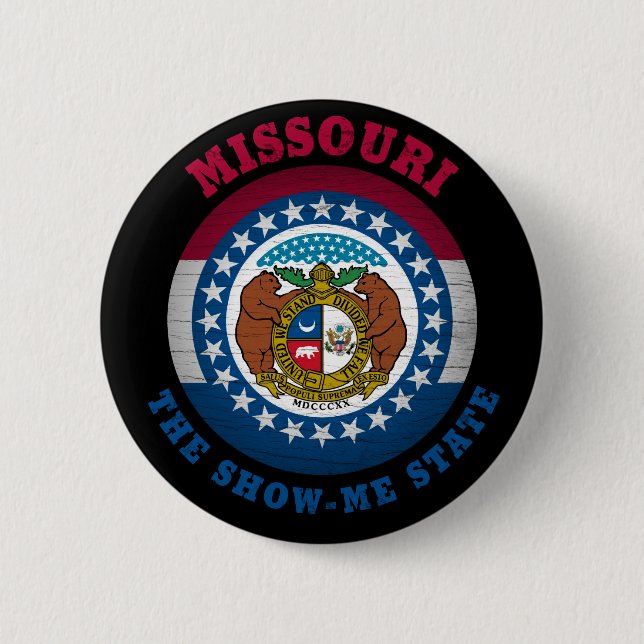 BADGE ROND 5 CM DRAPEAU D'ÉTAT MISSOURI SHOW-ME (Devant)