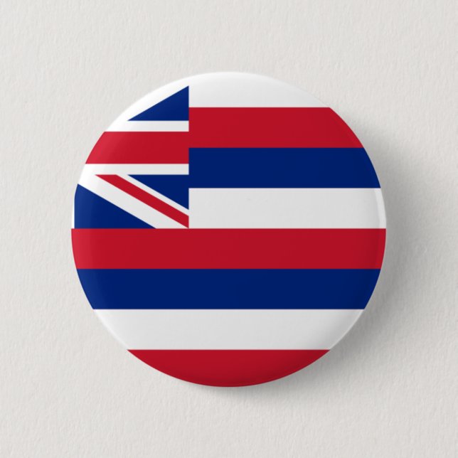 Badge Rond 5 Cm Drapeau d'Hawaï (Devant)