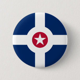 Badge Rond 5 Cm Drapeau d'Indianapolis, Bouton Indien