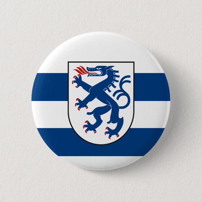 Badge Rond 5 Cm Drapeau d'Ingolstadt, Bavière - ALLEMAGNE (Devant)