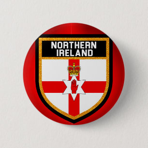 Badge Rond 5 Cm Drapeau d'Irlande du Nord