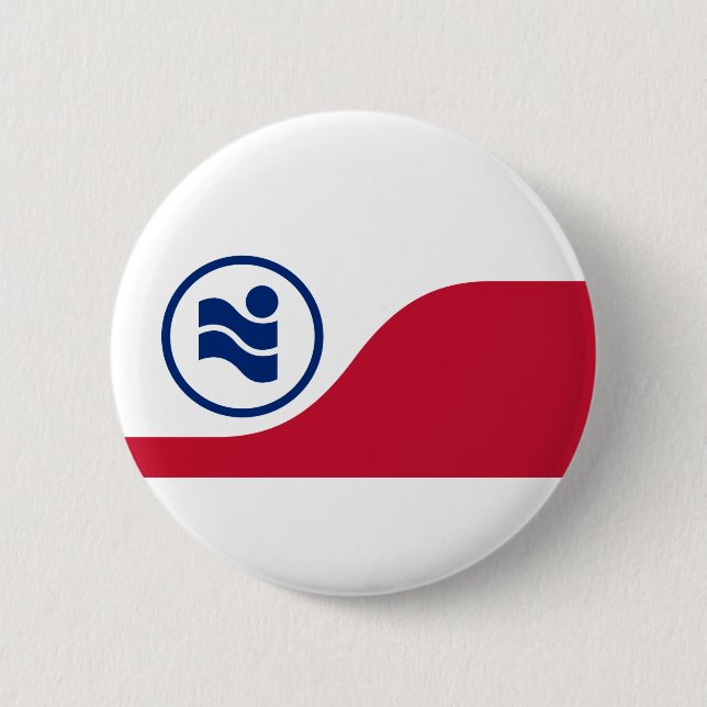 Badge Rond 5 Cm Drapeau d'Irving, Texas (Devant)
