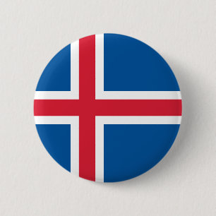 Badge Rond 5 Cm Drapeau d'Islande
