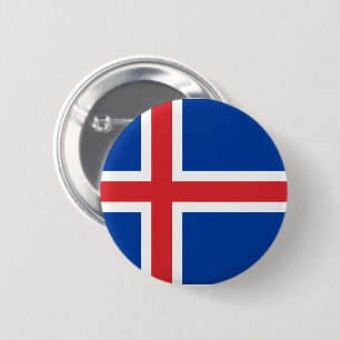 Badge Rond 5 Cm Drapeau d'Islande
