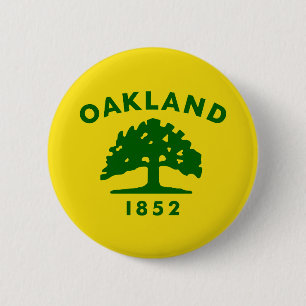 Badge Rond 5 Cm Drapeau d'Oakland, Californie