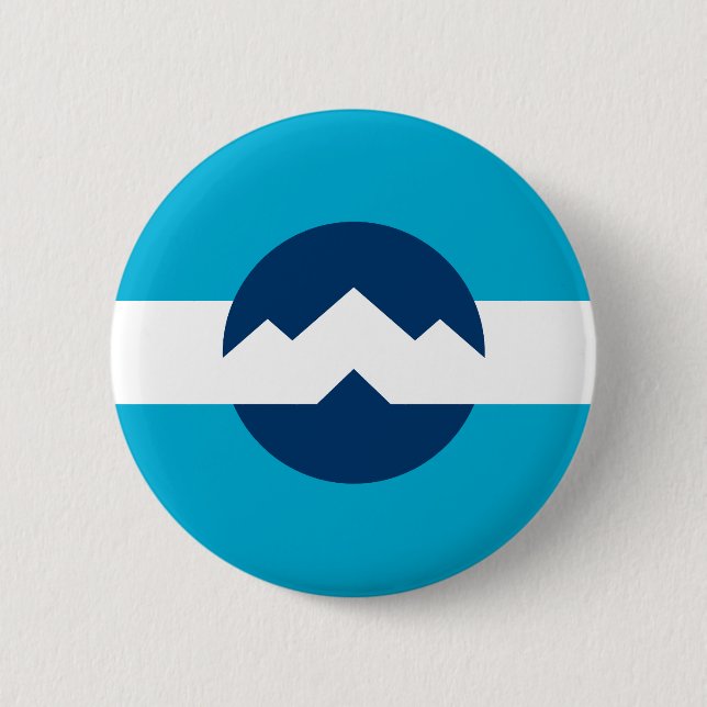 Badge Rond 5 Cm Drapeau d'Ogden, Utah (Devant)