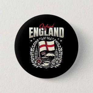 Badge Rond 5 Cm Drapeau d'Oxford Angleterre Souvenir Vacances à Ox