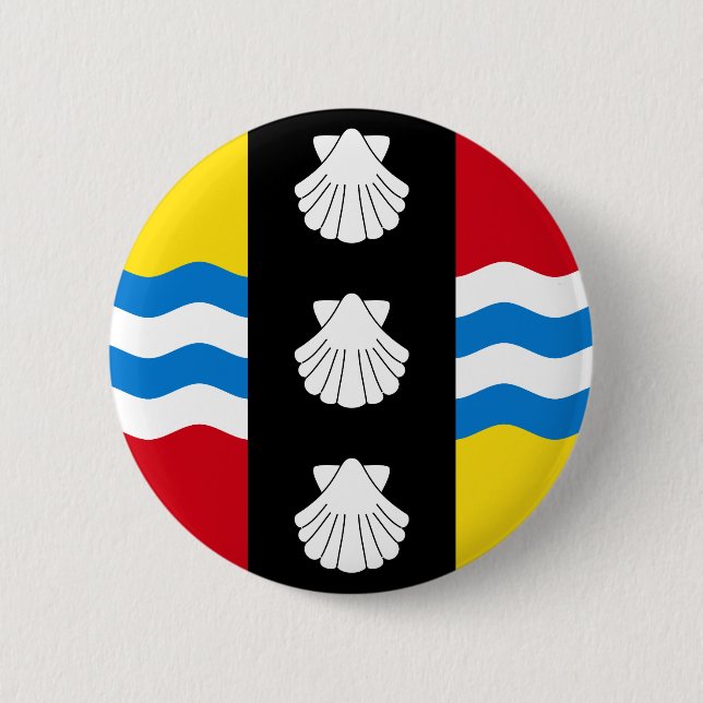 Badge Rond 5 Cm Drapeau du Bedfordshire (Devant)
