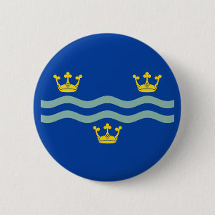 Badge Rond 5 Cm Drapeau du bouton Cambridgeshire