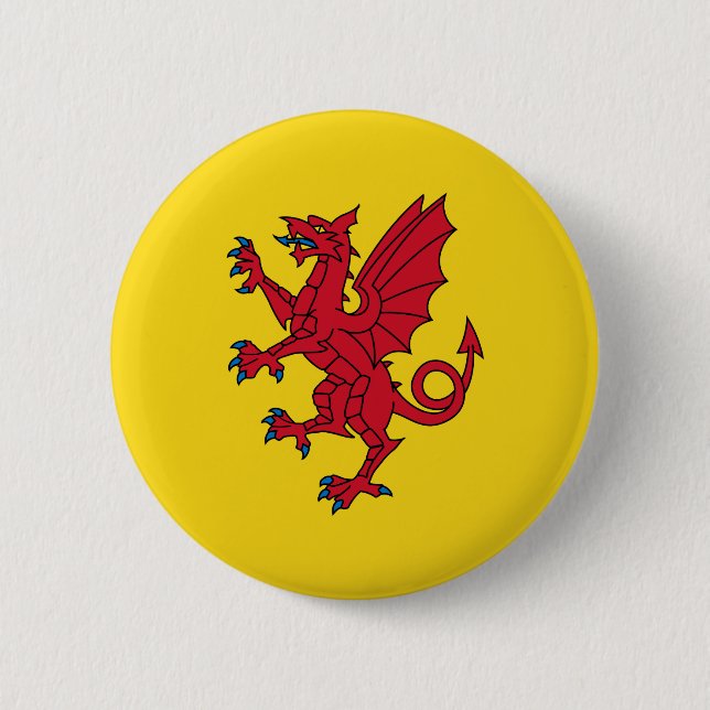 Badge Rond 5 Cm Drapeau du bouton Pinback de Somerset (Devant)