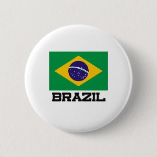 Badge Rond 5 Cm Drapeau du Brésil