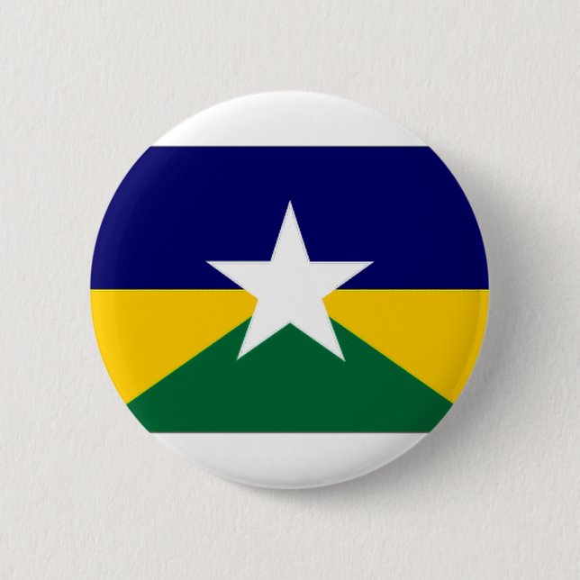 Badge Rond 5 Cm Drapeau du Brésil Rondonia (Devant)