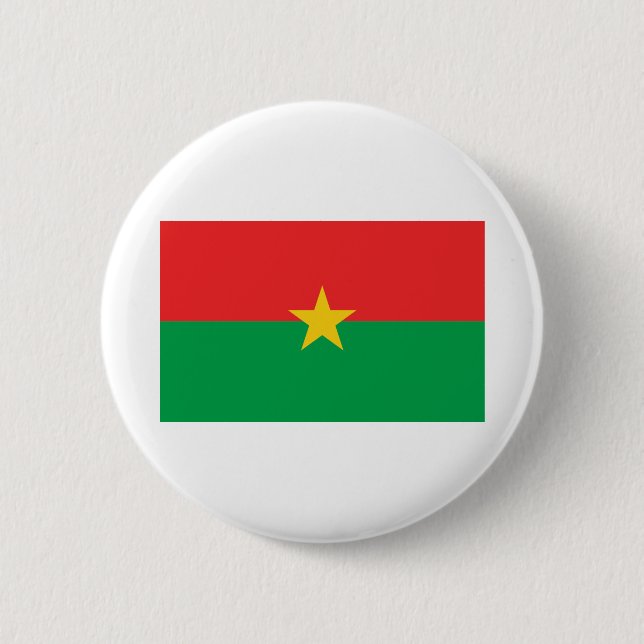 Badge Rond 5 Cm Drapeau du Burkina Faso (Devant)