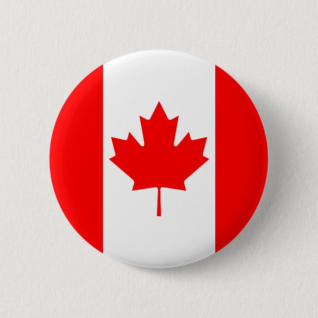 Badge Rond 5 Cm Drapeau du Canada (Devant)
