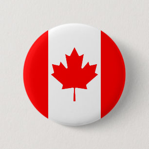 Badge Rond 5 Cm Drapeau du Canada