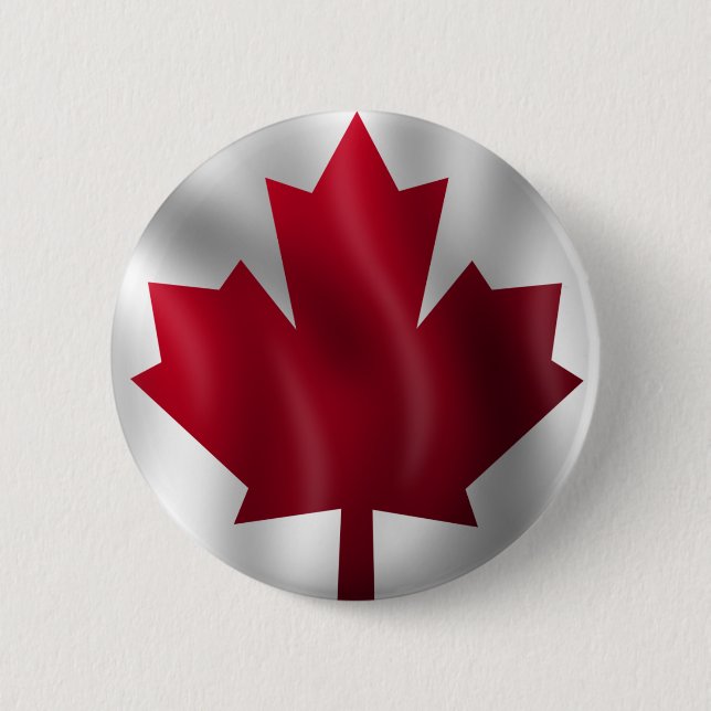 Badge Rond 5 Cm Drapeau du Canada (Devant)