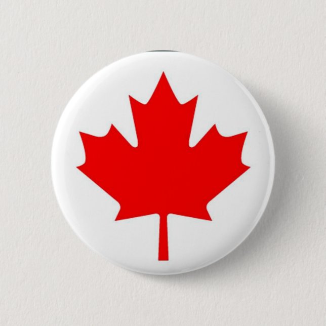 Badge Rond 5 Cm Drapeau du Canada (Devant)