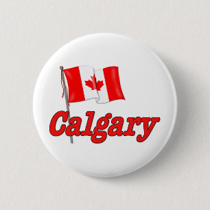 Badge Rond 5 Cm Drapeau du Canada - Calgary