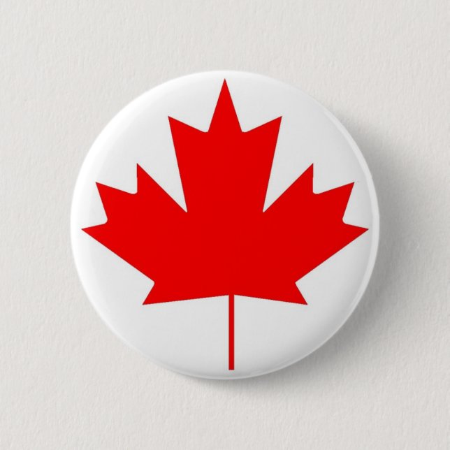 Badge Rond 5 Cm Drapeau du Canada, Joyeuse fête du Canada (Devant)