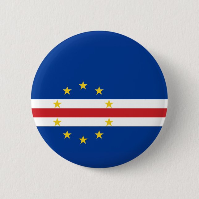 Badge Rond 5 Cm Drapeau du Cap-Vert (Devant)