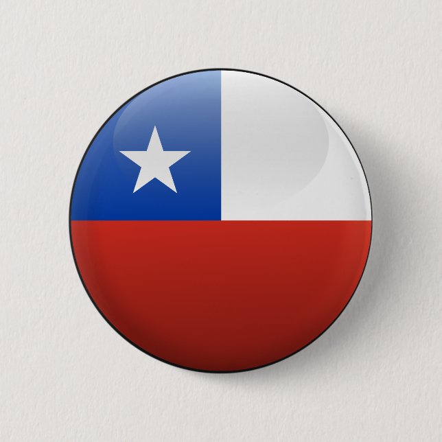 Badge Rond 5 Cm Drapeau du Chili (Devant)