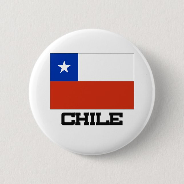Badge Rond 5 Cm Drapeau du Chili (Devant)