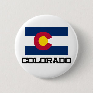 Badge Rond 5 Cm Drapeau du Colorado