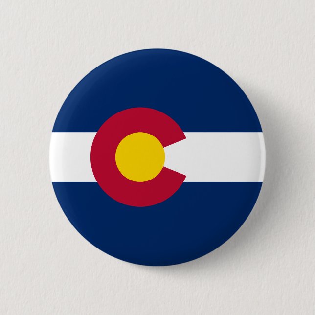 Badge Rond 5 Cm Drapeau du Colorado (Devant)