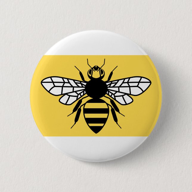 Badge Rond 5 Cm Drapeau du comté de plus grand Manchester (Devant)