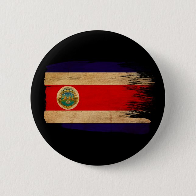 Badge Rond 5 Cm Drapeau du Costa Rica (Devant)