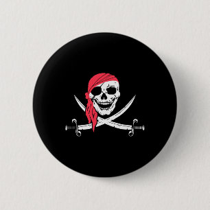 Badge Rond 5 Cm Drapeau Du Costume jolly roger Et Calico Jack Hall