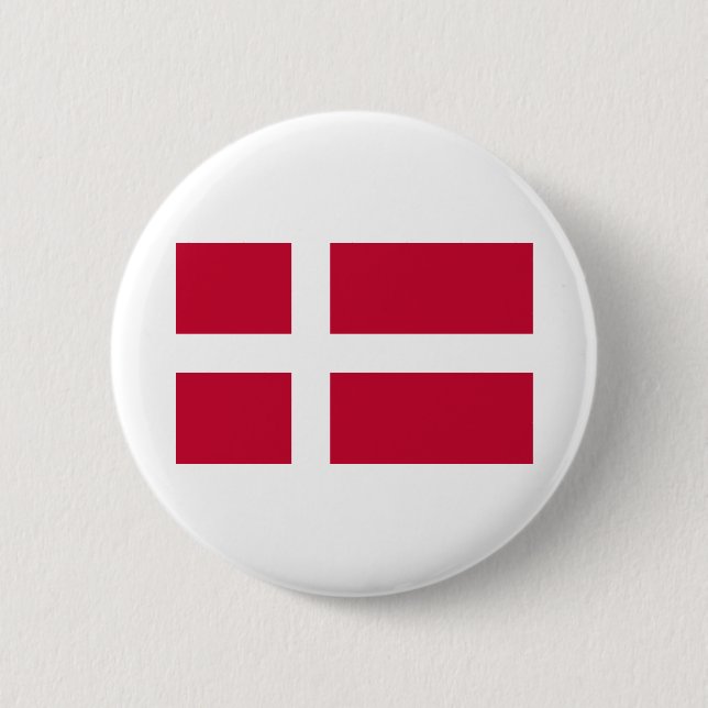 Badge Rond 5 Cm Drapeau du Danemark (Devant)