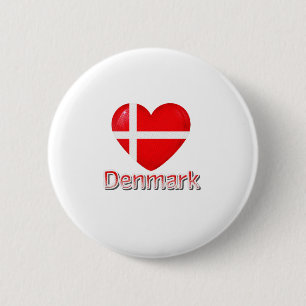 Badge Rond 5 Cm Drapeau du Danemark