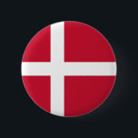 Badge Rond 5 Cm Drapeau du Danemark<br><div class="desc">Drapeau patriotique du Danemark.</div>