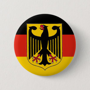 Badge Rond 5 Cm Drapeau du Deutschland Eagle