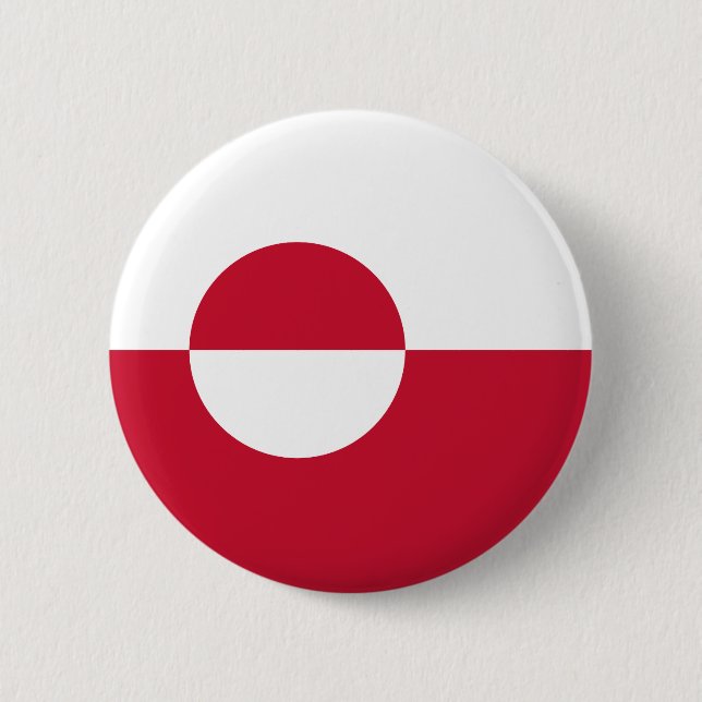 Badge Rond 5 Cm Drapeau du Groenland (Devant)