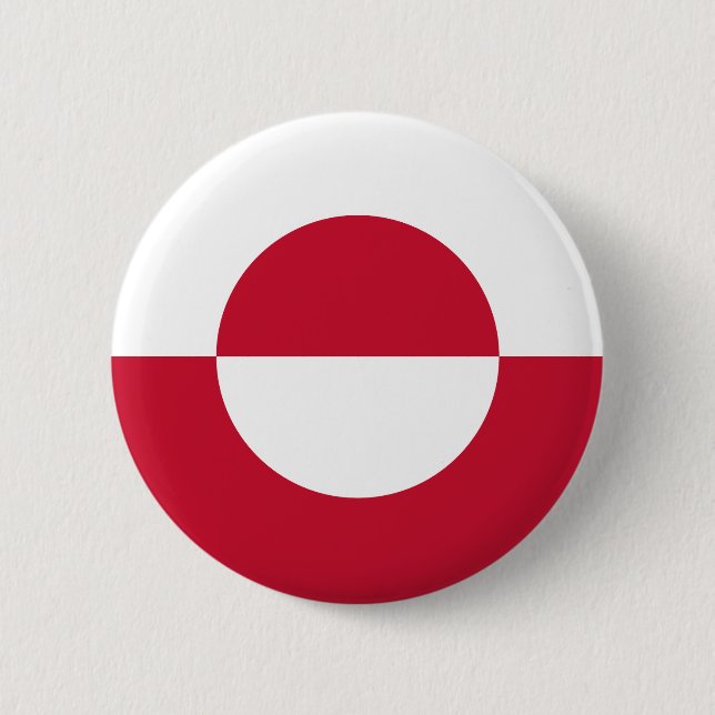 Badge Rond 5 Cm Drapeau du Groenland (Devant)