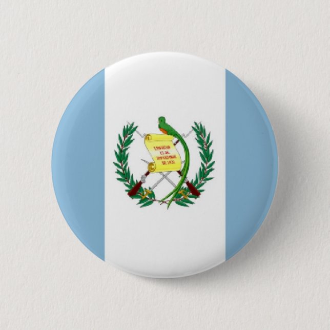 Badge Rond 5 Cm Drapeau du Guatemala (Devant)