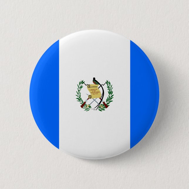 Badge Rond 5 Cm Drapeau du Guatemala (Devant)