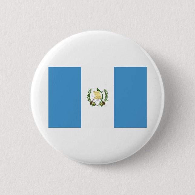 Badge Rond 5 Cm Drapeau du Guatemala (Devant)