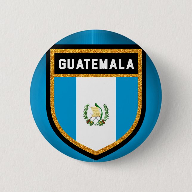 Badge Rond 5 Cm Drapeau du Guatemala (Devant)